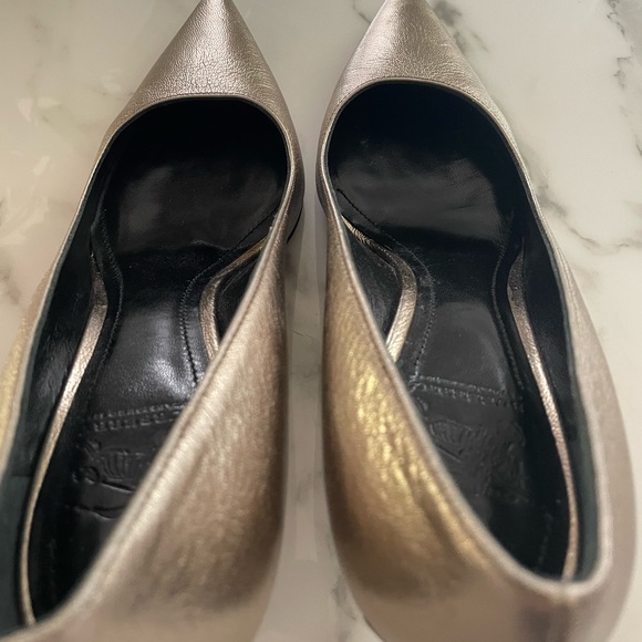 Burberry Metallic Gold/Pewter Point Toe Pumps - Picture 4 of 12